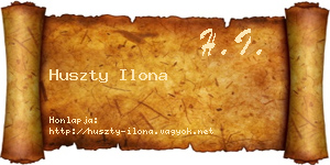 Huszty Ilona névjegykártya